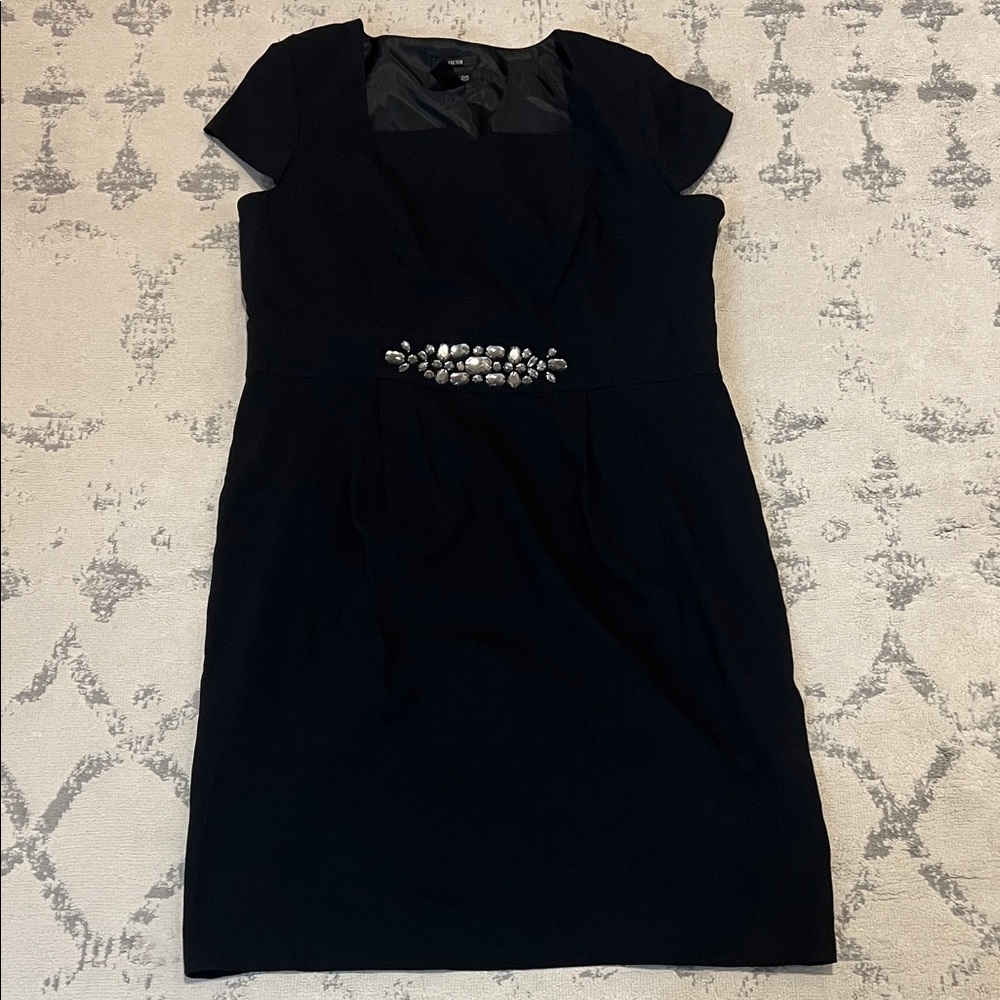 Style & Co. Black Midi Dress with Embellished Detail